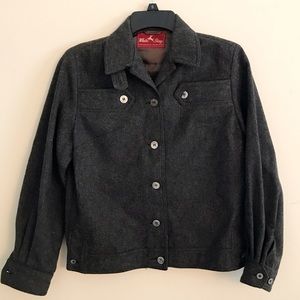 Vintage White Stag charcoal gray wool jacket